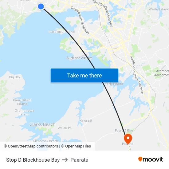 Stop D Blockhouse Bay to Paerata map