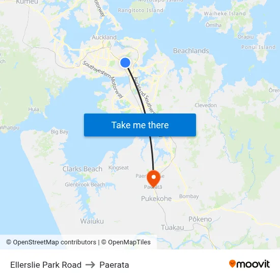 Ellerslie Park Road to Paerata map