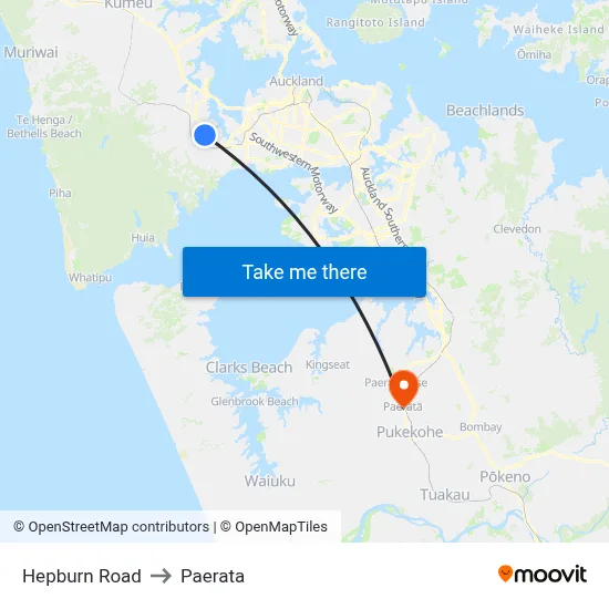 Hepburn Road to Paerata map
