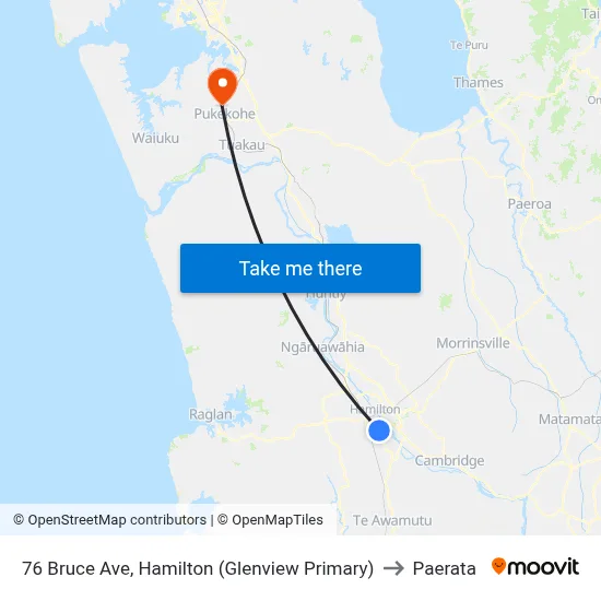 76 Bruce Ave, Hamilton (Glenview Primary) to Paerata map