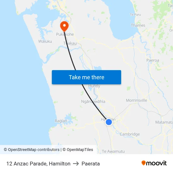 12 Anzac Parade, Hamilton to Paerata map