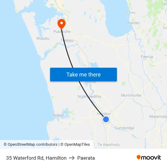 35 Waterford Rd, Hamilton to Paerata map