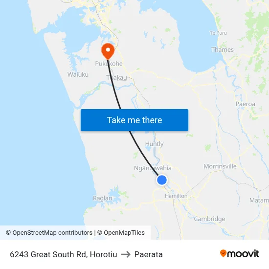 6243 Great South Rd, Horotiu to Paerata map
