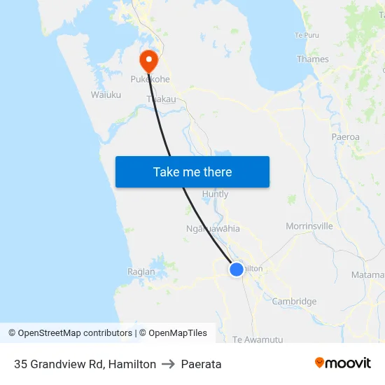 35 Grandview Rd, Hamilton to Paerata map