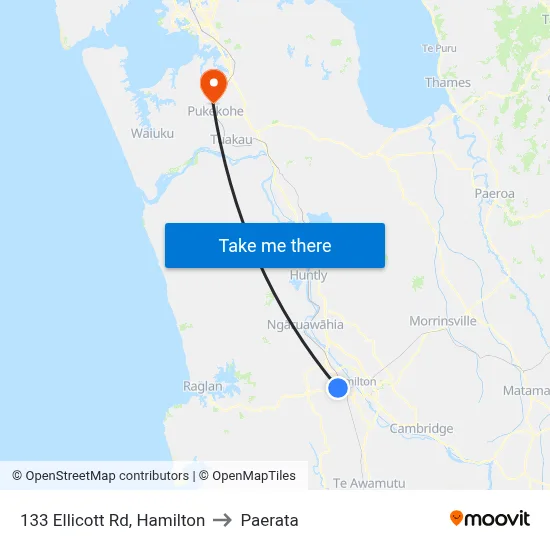 133 Ellicott Rd, Hamilton to Paerata map