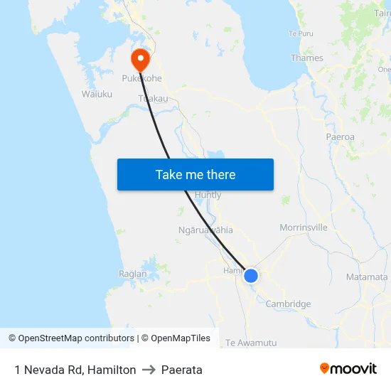 1 Nevada Rd, Hamilton to Paerata map