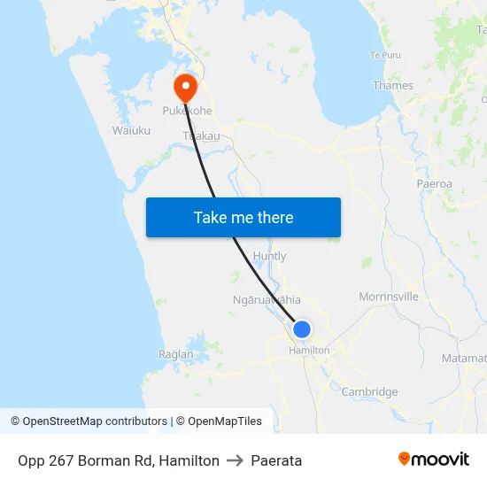 Opp 267 Borman Rd, Hamilton to Paerata map