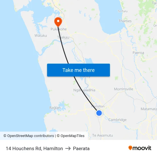 14 Houchens Rd, Hamilton to Paerata map