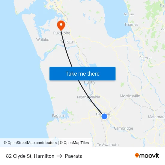 82 Clyde St, Hamilton to Paerata map