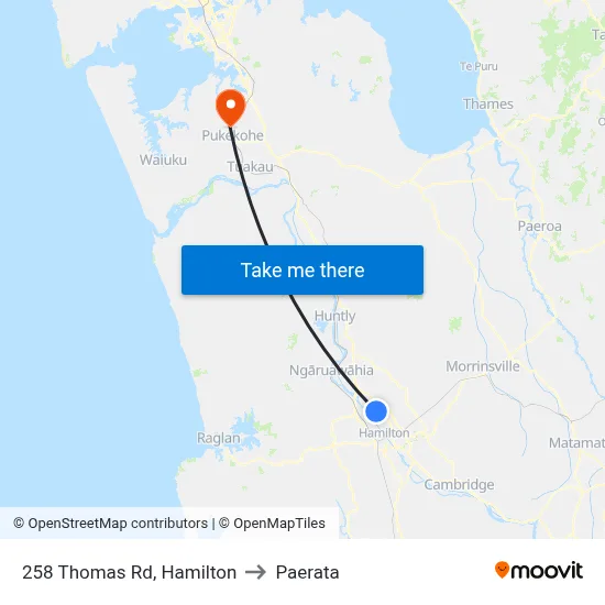 258 Thomas Rd, Hamilton to Paerata map