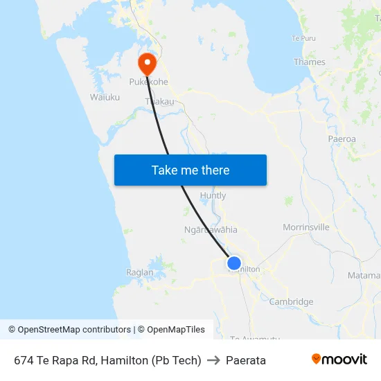 674 Te Rapa Rd, Hamilton (Pb Tech) to Paerata map