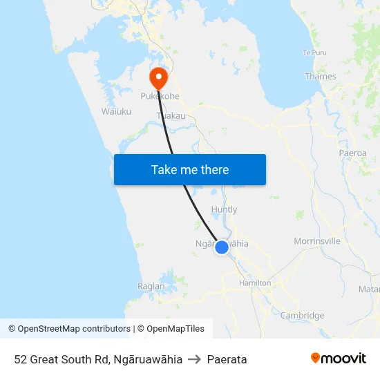 48 Great South Rd, Ngāruawāhia to Paerata map