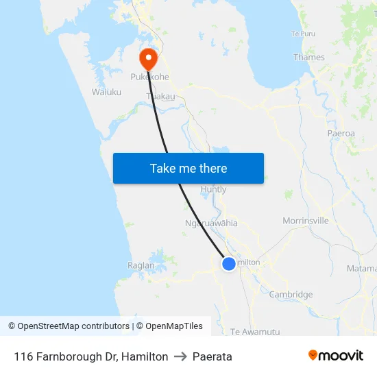 116 Farnborough Dr, Hamilton to Paerata map