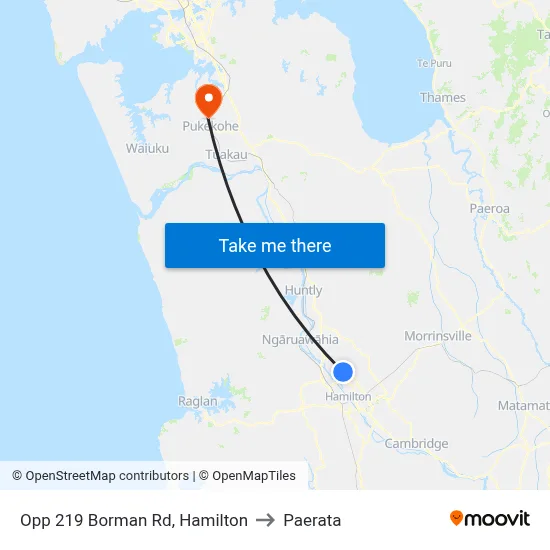 Opp 219 Borman Rd, Hamilton to Paerata map