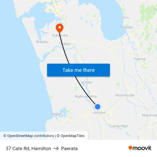 37 Cate Rd, Hamilton to Paerata map