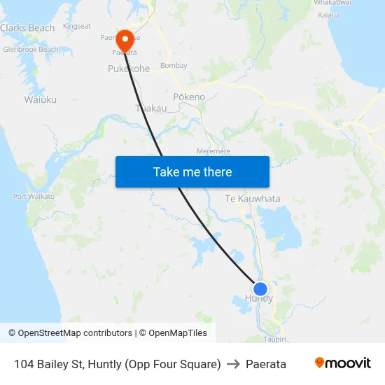 104 Bailey St, Huntly (Opp Four Square) to Paerata map