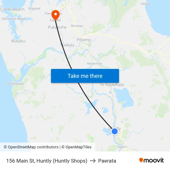156 Main St, Huntly (Huntly Shops) to Paerata map