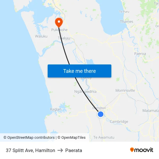 37 Splitt Ave, Hamilton to Paerata map