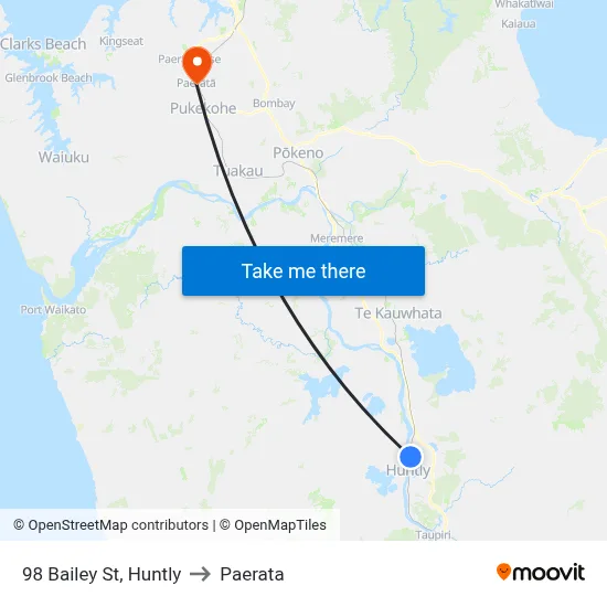 98 Bailey St, Huntly to Paerata map