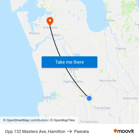 Opp 132 Masters Ave, Hamilton to Paerata map