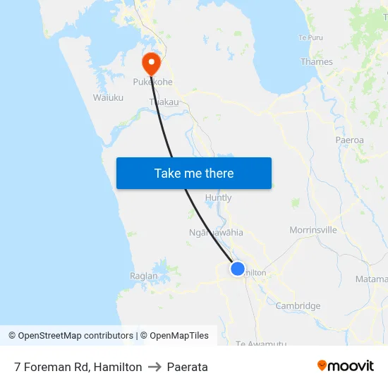 7 Foreman Rd, Hamilton to Paerata map