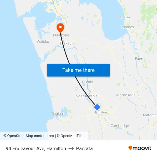 94 Endeavour Ave, Hamilton to Paerata map