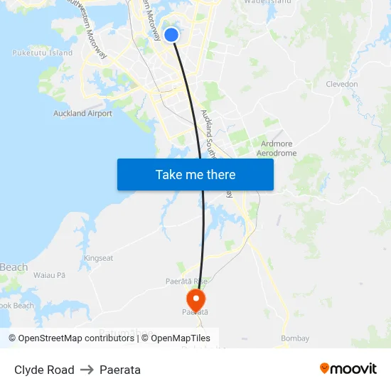 Clyde Road to Paerata map