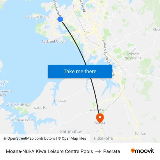Moana-Nui-A Kiwa Leisure Centre Pools to Paerata map