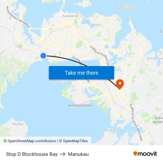 Stop D Blockhouse Bay to Manukau map