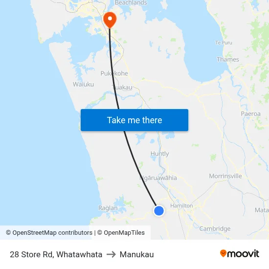 28 Store Rd, Whatawhata to Manukau map