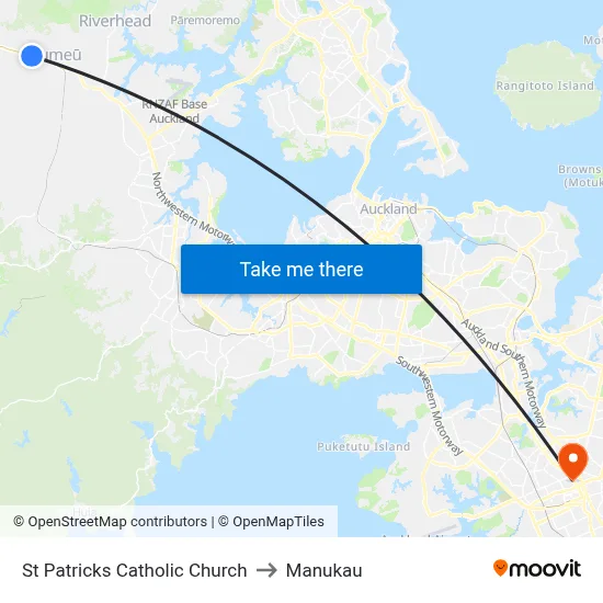 St Patricks Catholic Church to Manukau map