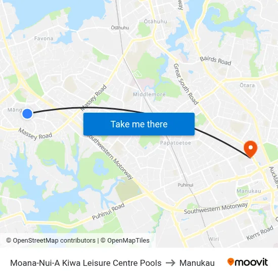 Moana-Nui-A Kiwa Leisure Centre Pools to Manukau map
