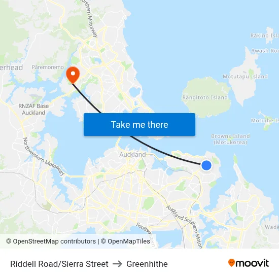 Riddell Road/Sierra Street to Greenhithe map