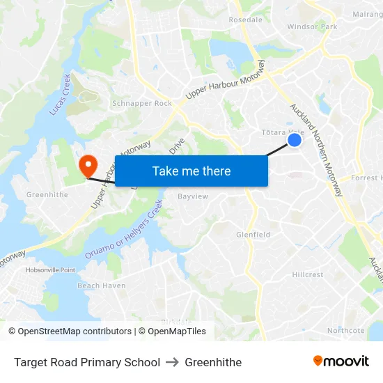 Target Road Primary School to Greenhithe map