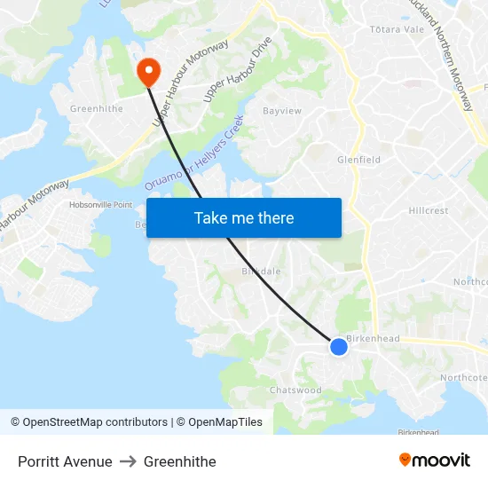 Porritt Avenue to Greenhithe map