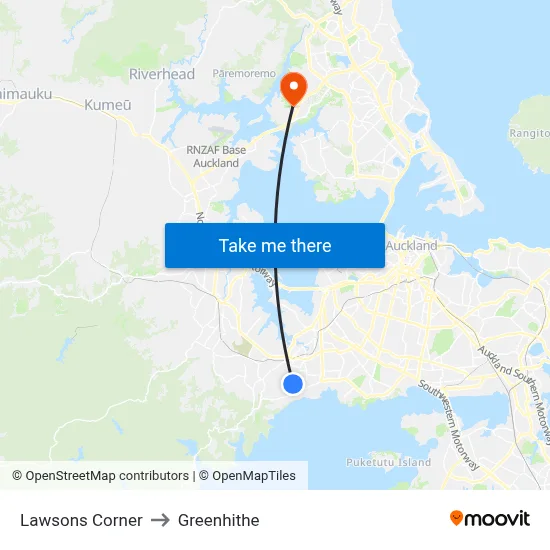 Lawsons Corner to Greenhithe map
