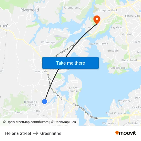 Helena Street to Greenhithe map