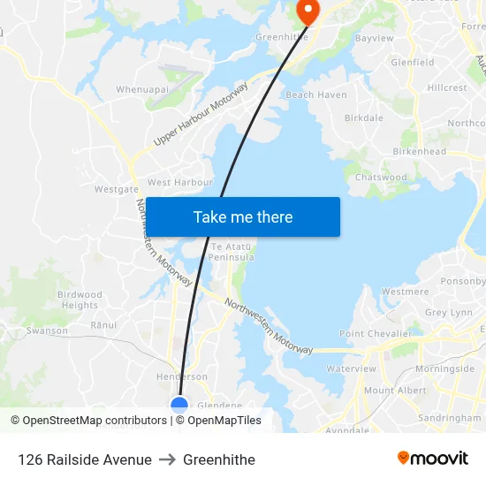 126 Railside Avenue to Greenhithe map