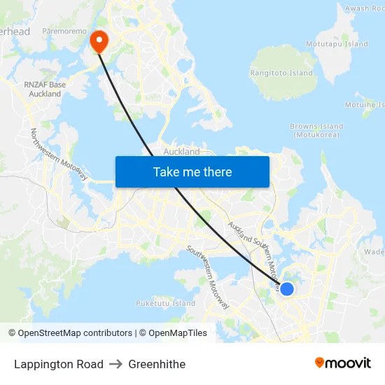 Lappington Road to Greenhithe map