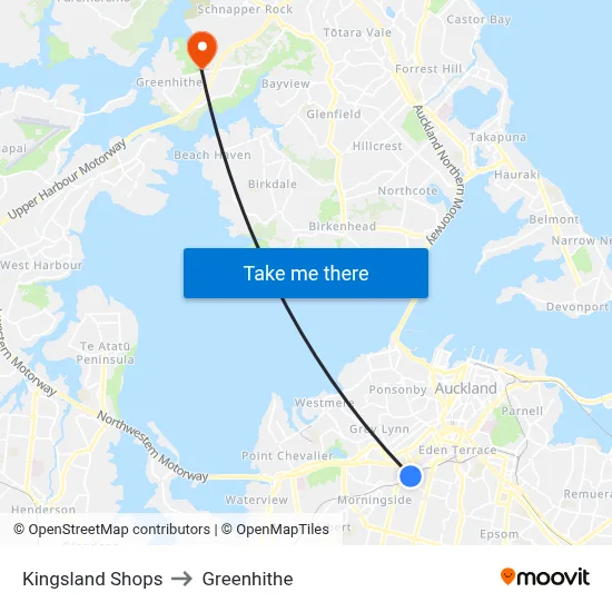 Kingsland Shops to Greenhithe map