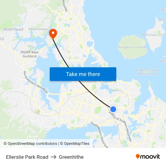 Ellerslie Park Road to Greenhithe map
