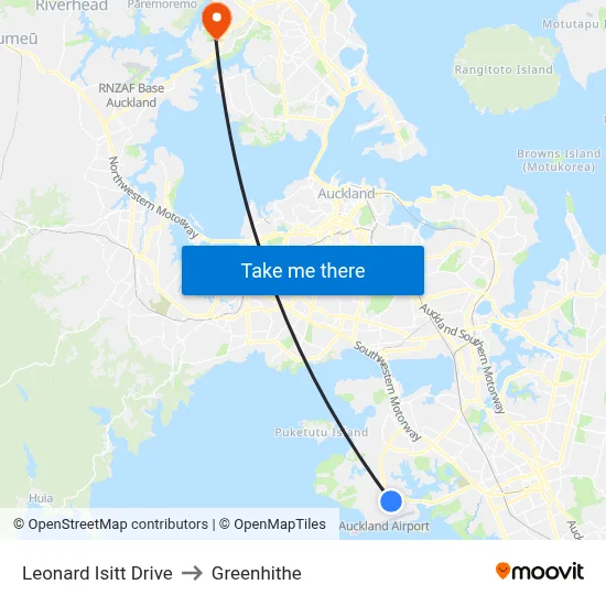 Leonard Isitt Drive to Greenhithe map