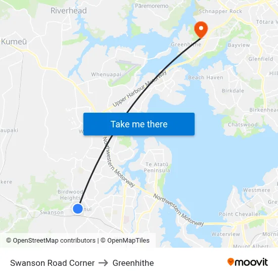 Swanson Road Corner to Greenhithe map