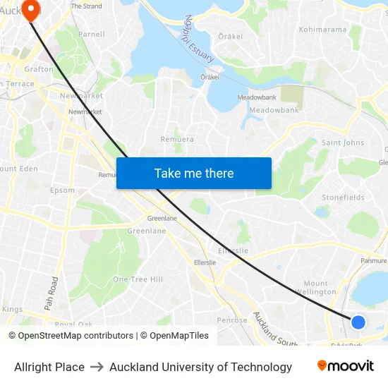 Allright Place to Auckland University of Technology map