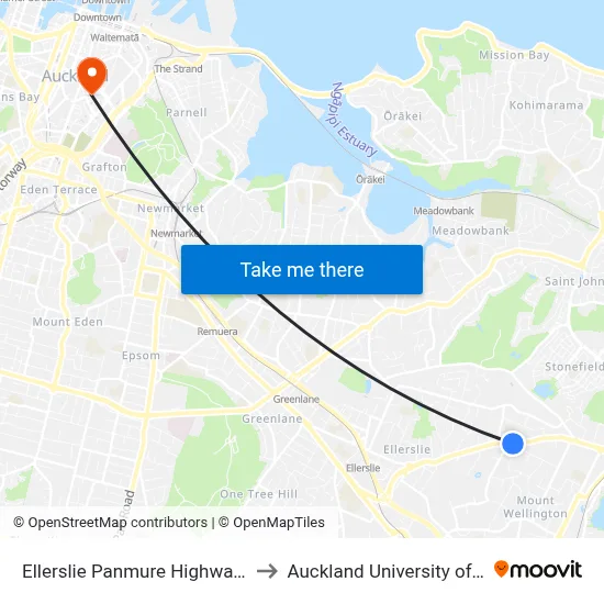Ellerslie Panmure Highway/Harris Road to Auckland University of Technology map