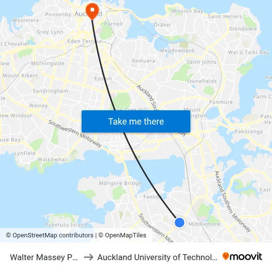 Walter Massey Park to Auckland University of Technology map