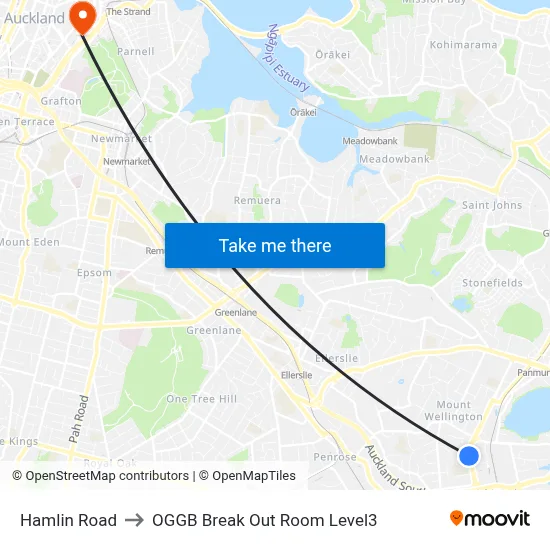 Hamlin Road to OGGB Break Out Room Level3 map