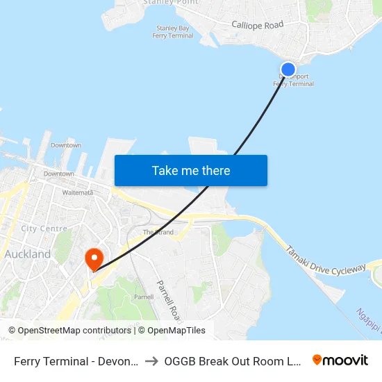 Ferry Terminal - Devonport to OGGB Break Out Room Level3 map