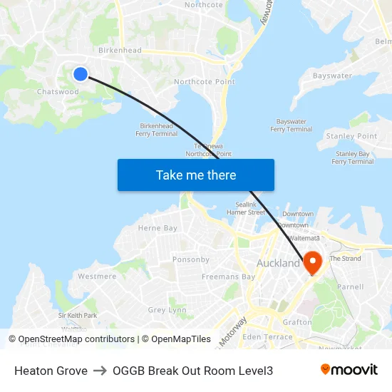 Heaton Grove to OGGB Break Out Room Level3 map