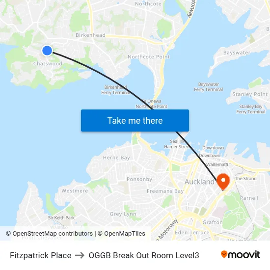 Fitzpatrick Place to OGGB Break Out Room Level3 map